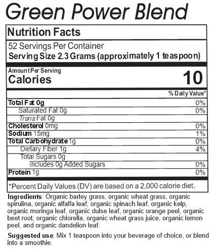 Green Power Blend 4oz - Natural Supplement