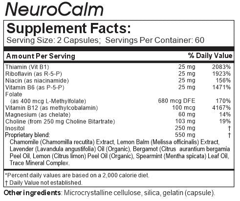 NeuroCalm 120 Count - Natural Supplement