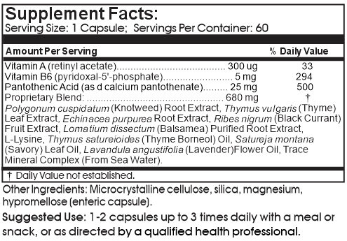 phytobiotic capsules label