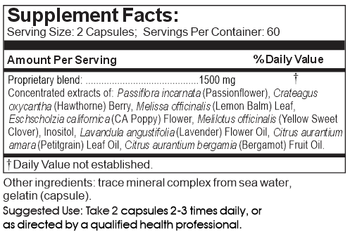 super alpha calm label