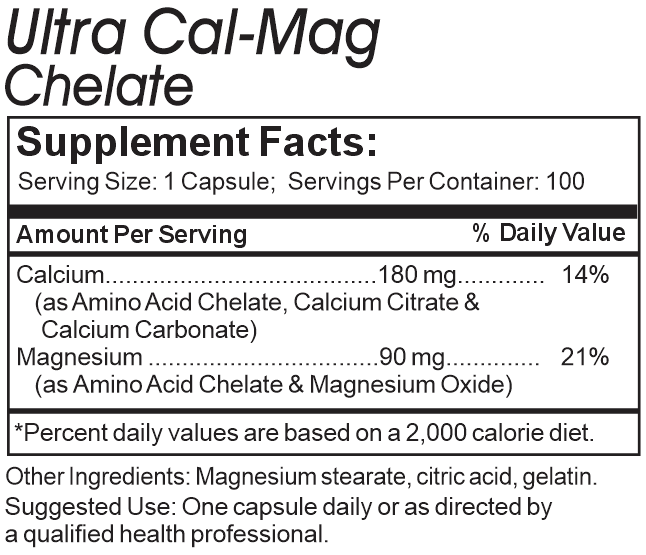 cal mag chelate label