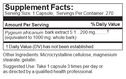 African Prune Extract Label