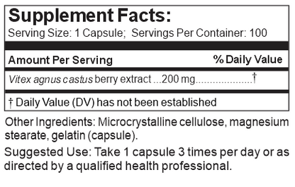 Chaste Tree Extract Capsules 100