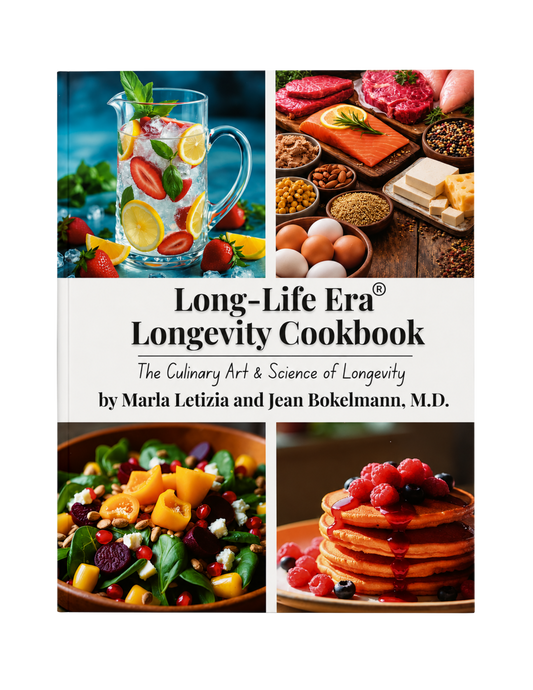 Marla Letizia & Dr. Jean M. Bokelmann | Long-Life Era Longevity Cookbook: The Culinary Art and Science of Longevity | Signed by Author