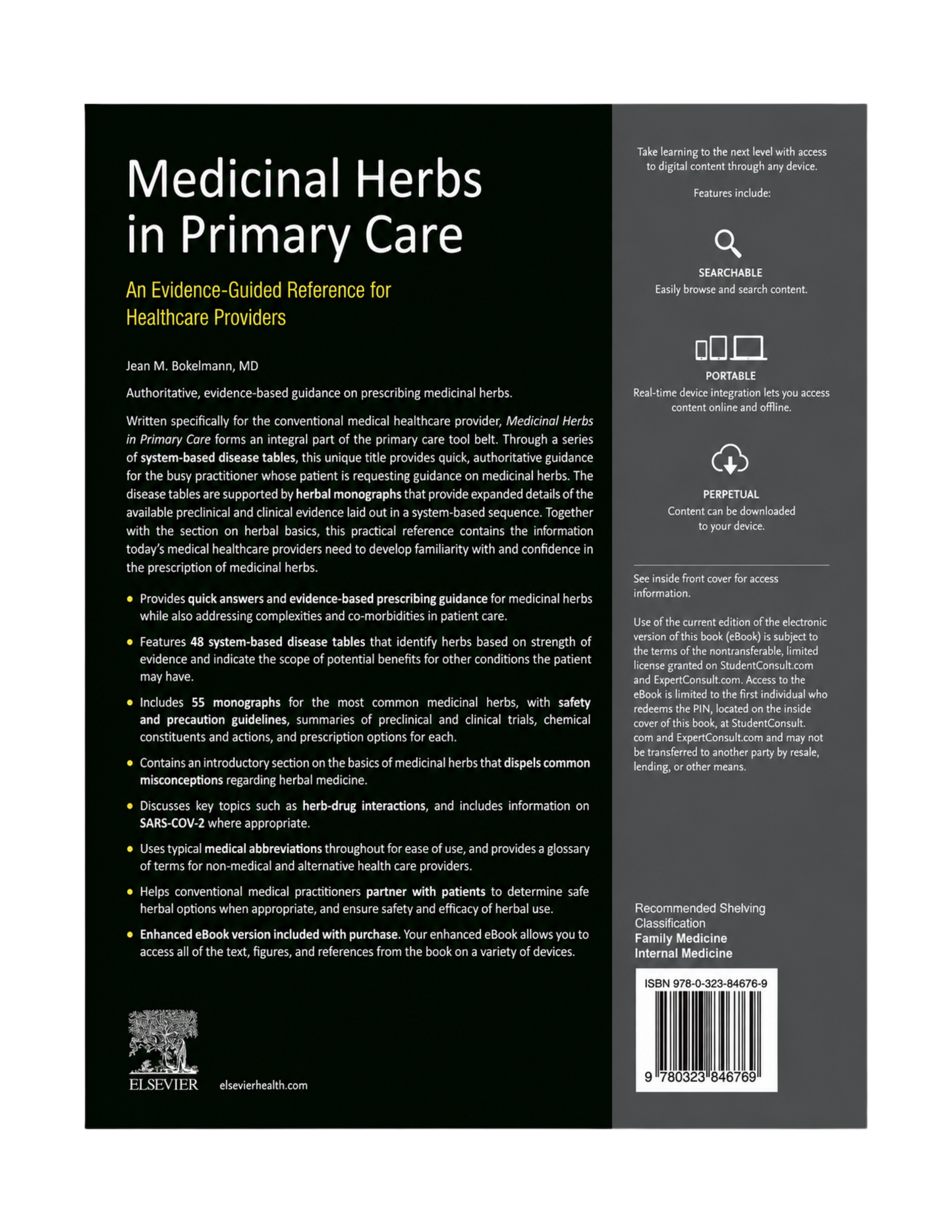 Dr. Jean M. Boklemann | Medicinal Herbs in Primary Care: An Evidence-Guided Reference for Healthcare Providers | Signed by Author