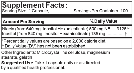 Niacin Non-Flushing Capsules 100