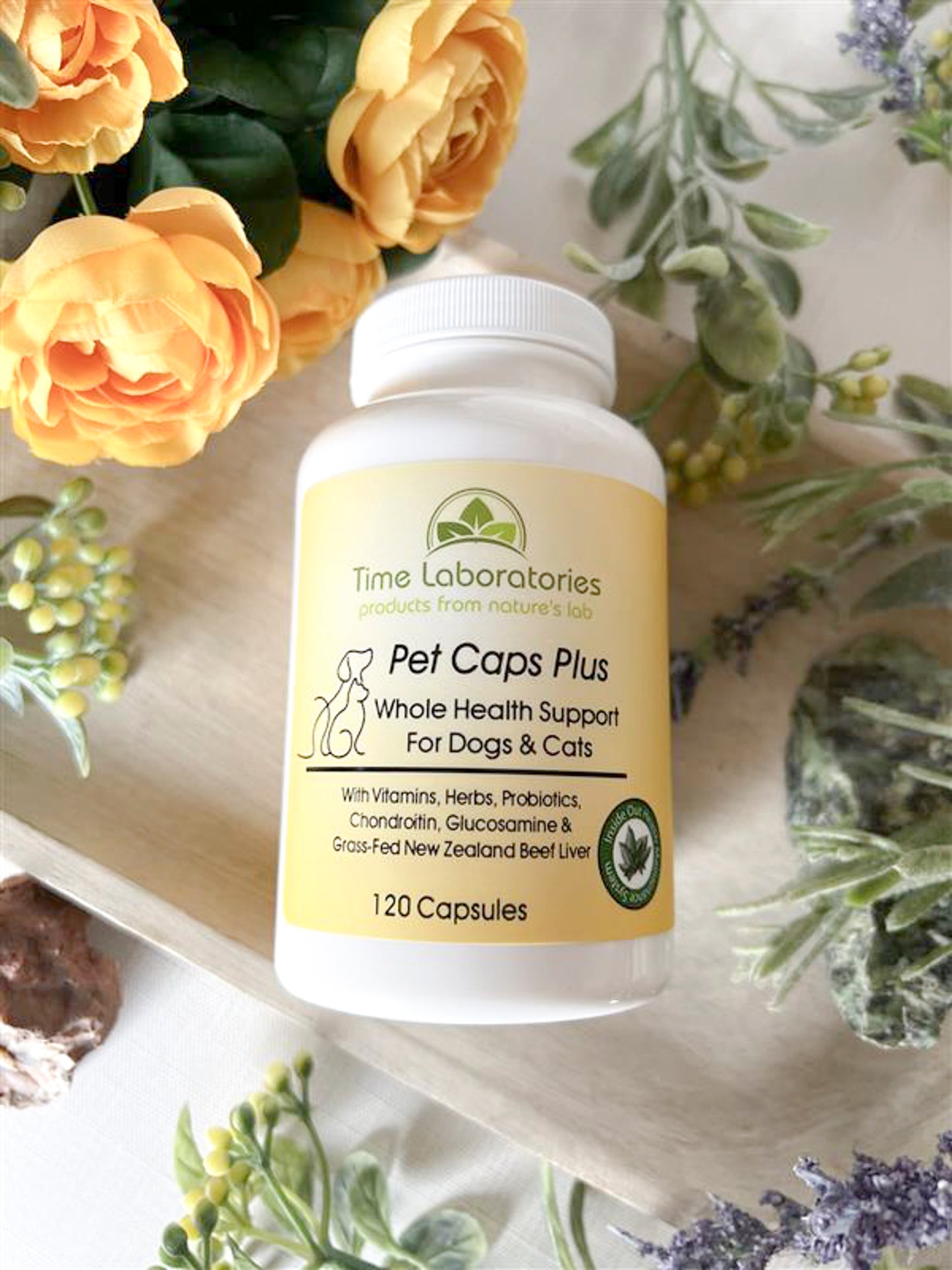 Pet Caps Plus 120 Count - Whole Health Support for Dogs & Cats