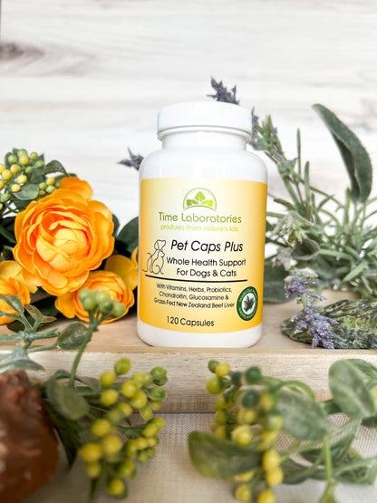 Pet Caps Plus 120 Count - Whole Health Support for Dogs & Cats