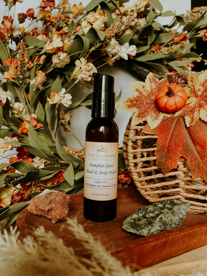 Pumpkin Spice Hand & Body Wash 4 oz - Natural Bath and Body
