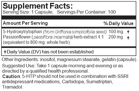 calming supplement label