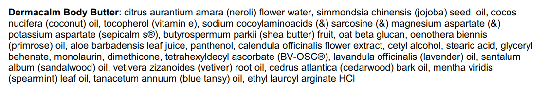 Dermacalm Body Butter 4oz