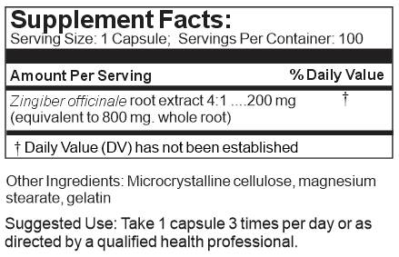 Ginger Extract Capsules