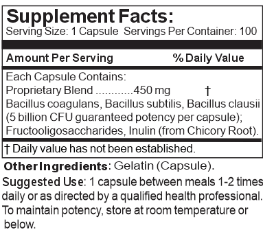 natural probiotic label