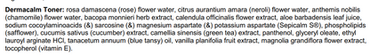natural skin toner label